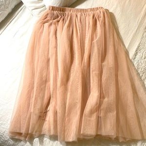 Tulle dusky pink skirt with liner
